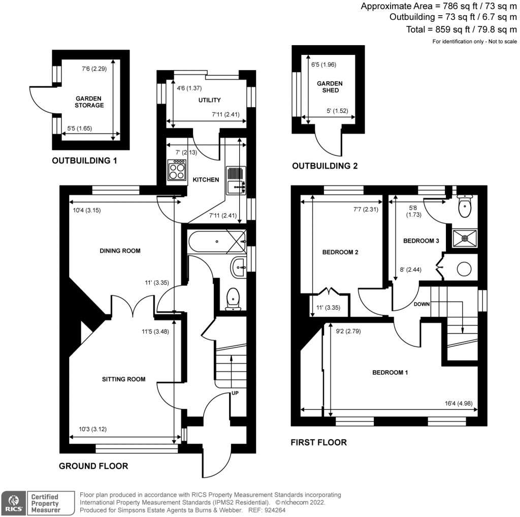 Floorplans For Coleson Hill Road, Wrecclesham, Farnham, GU10