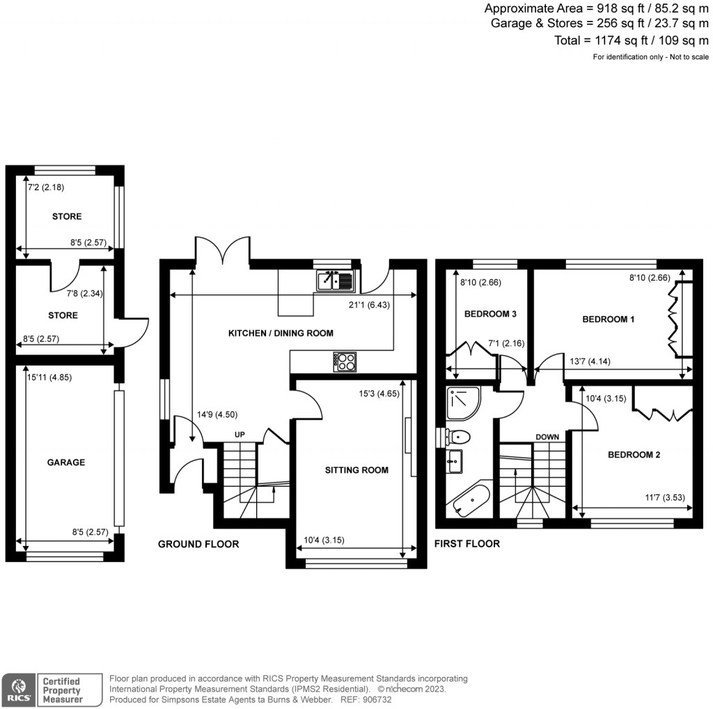 Floorplans For Wentworth Close, Farnham, GU9
