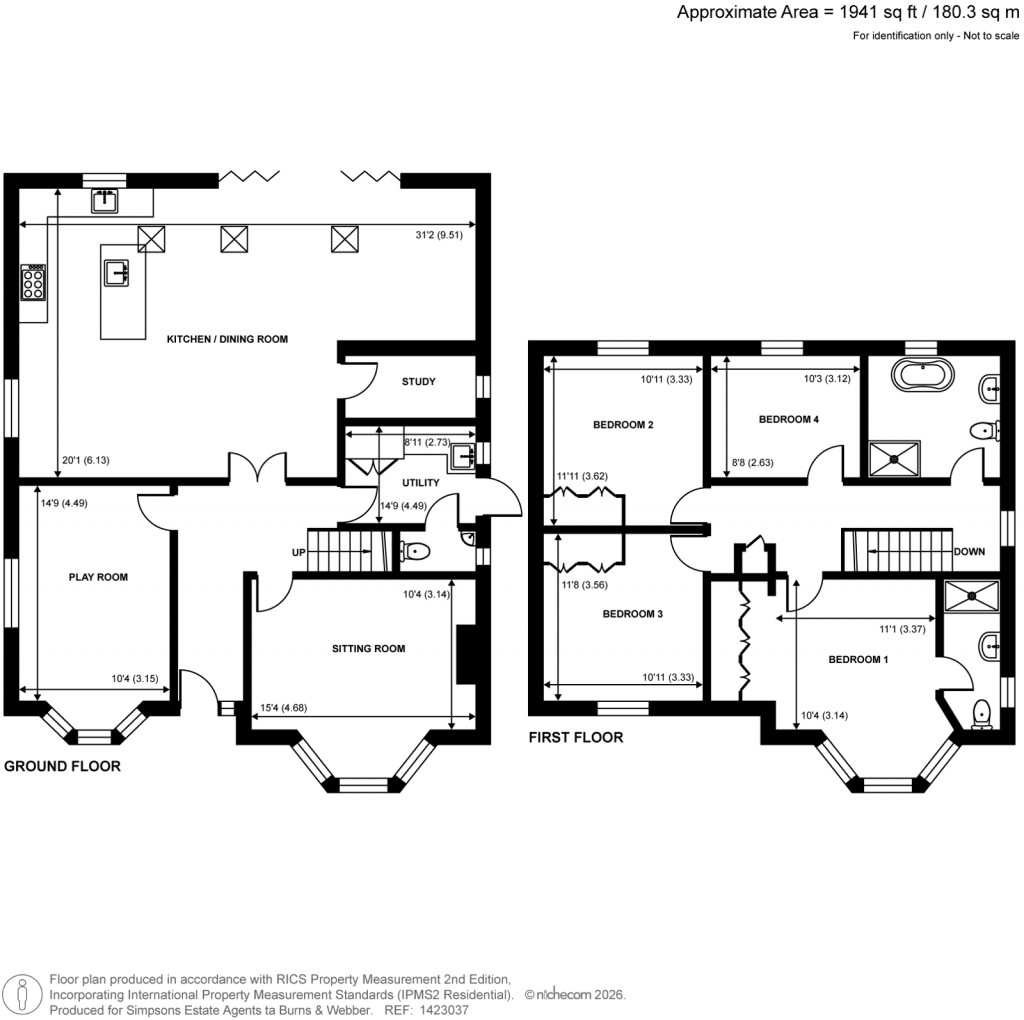 Floorplans For Spring Lane West, Farnham, Surrey