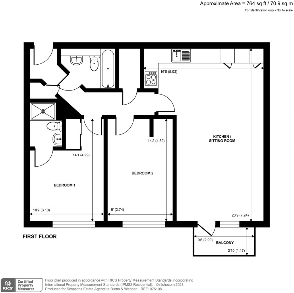 Floorplans For Wallis Square, Farnborough, Hampshire