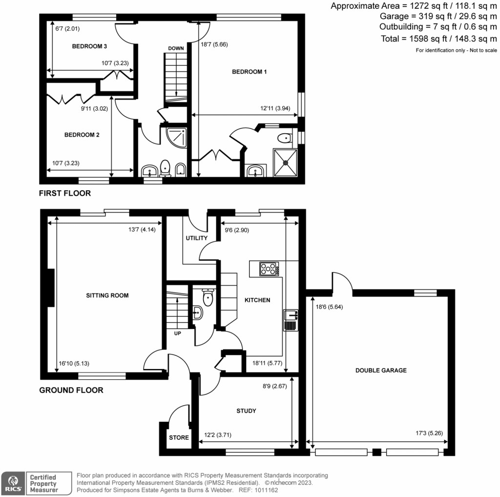 Floorplans For Meadow Way, Rowledge, Farnham, GU10