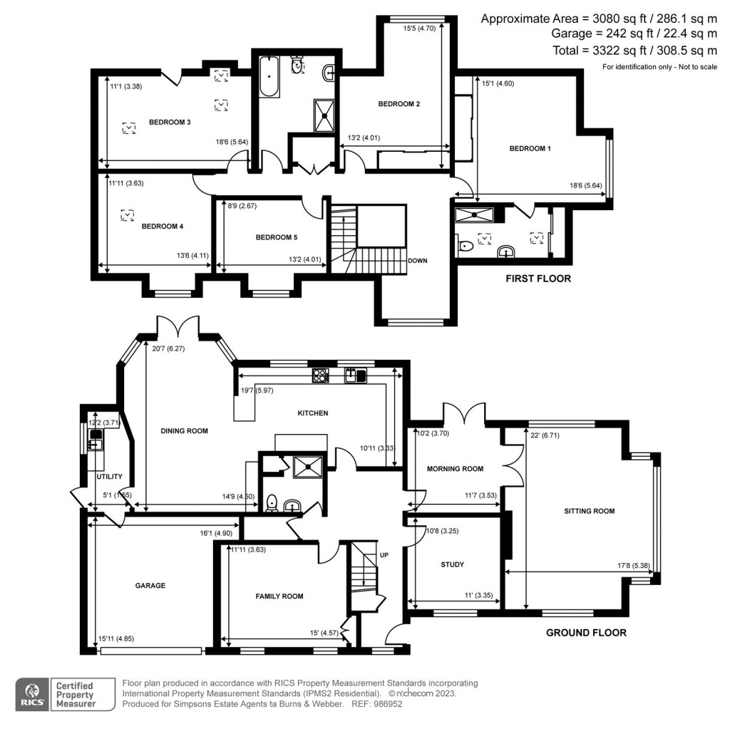 Floorplans For Rowledge, Farnham, Surrey