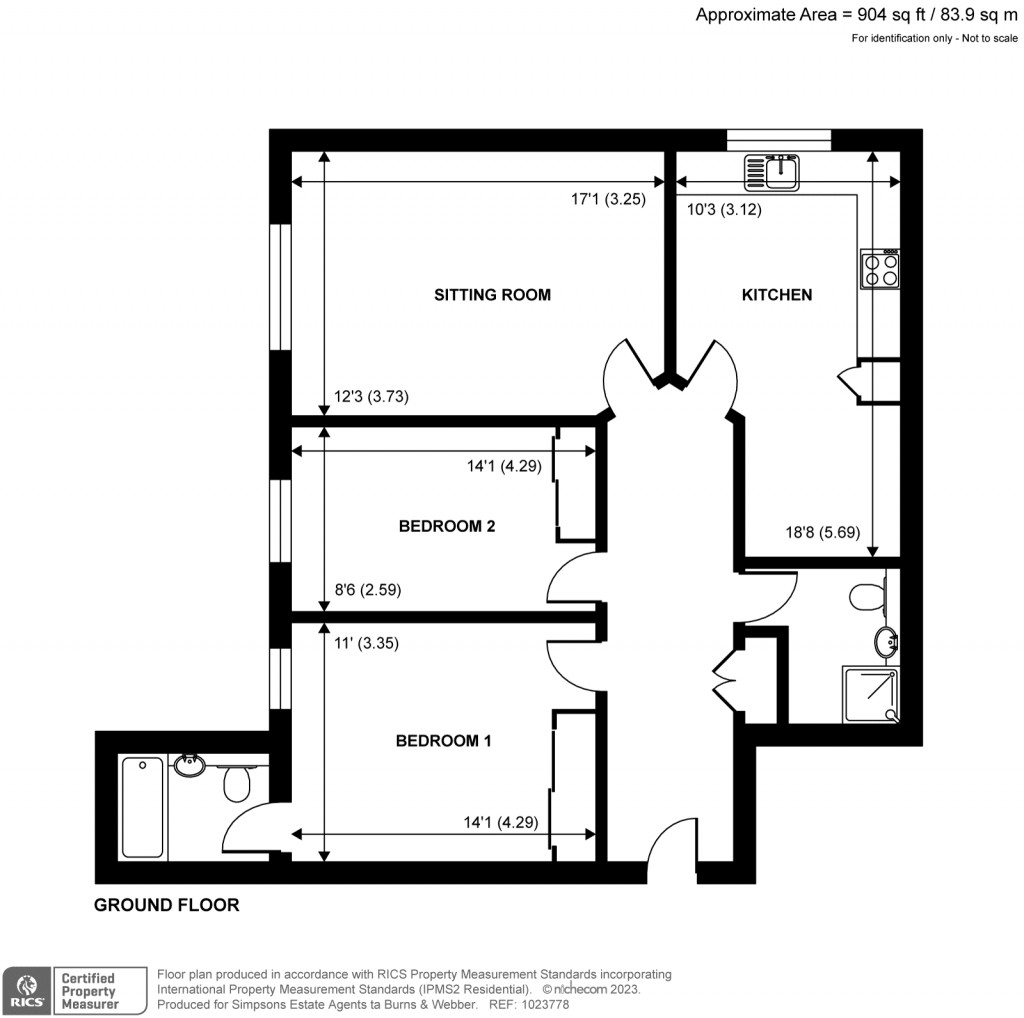 Floorplans For Frensham Road, Lower Bourne, Farnham, GU10