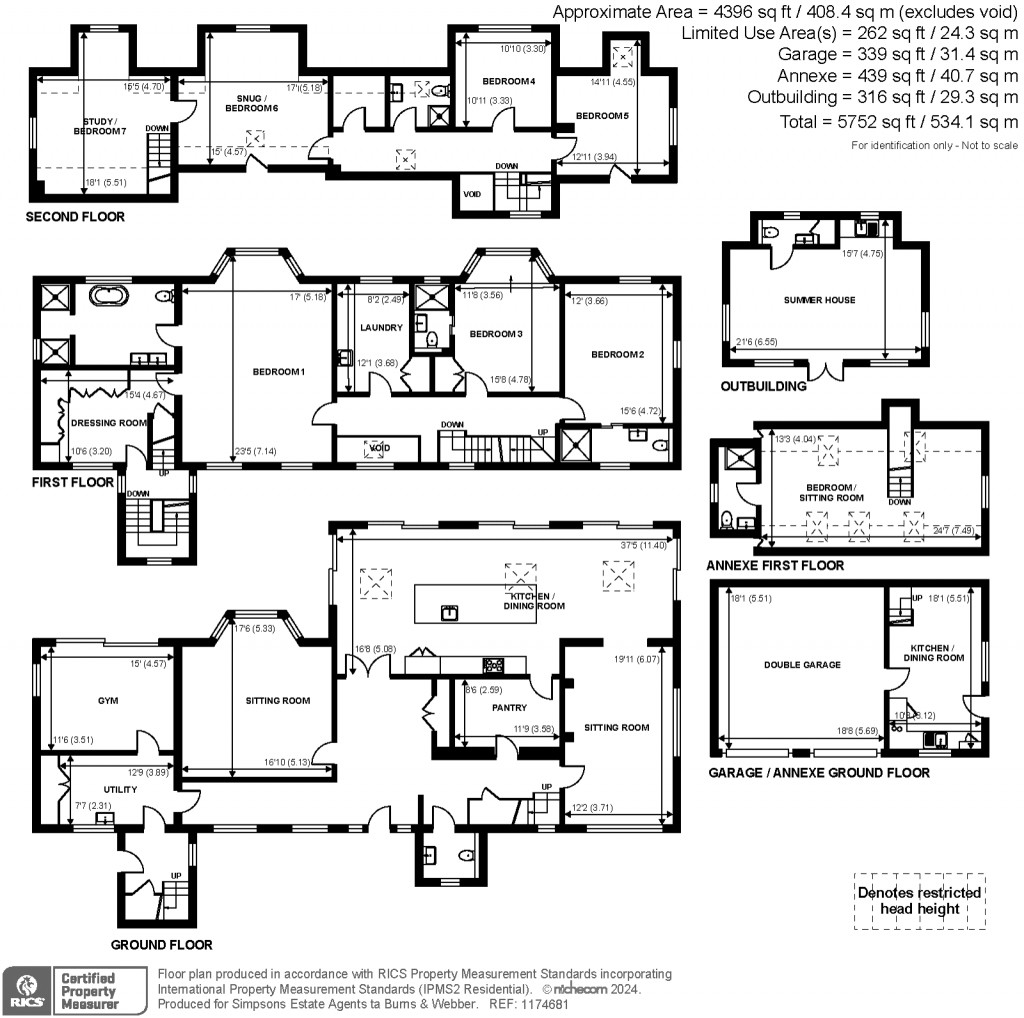 Floorplans For Tilford Road, Farnham, Surrey