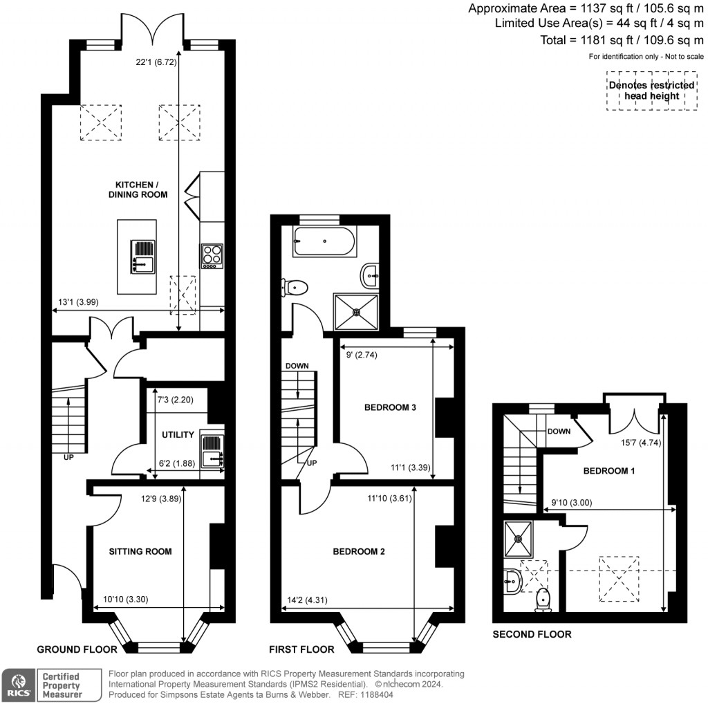 Floorplans For Park Road, Farnham, GU9