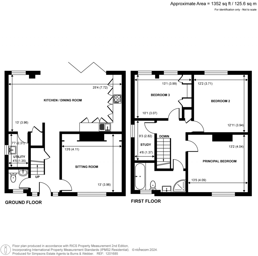 Floorplans For Edward Road, Farnham, Surrey