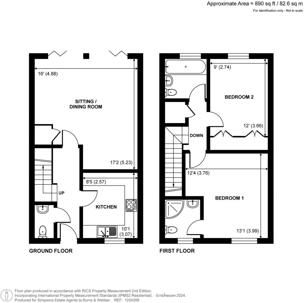 Floorplans For The Coppins, Ash, Aldershot, GU12