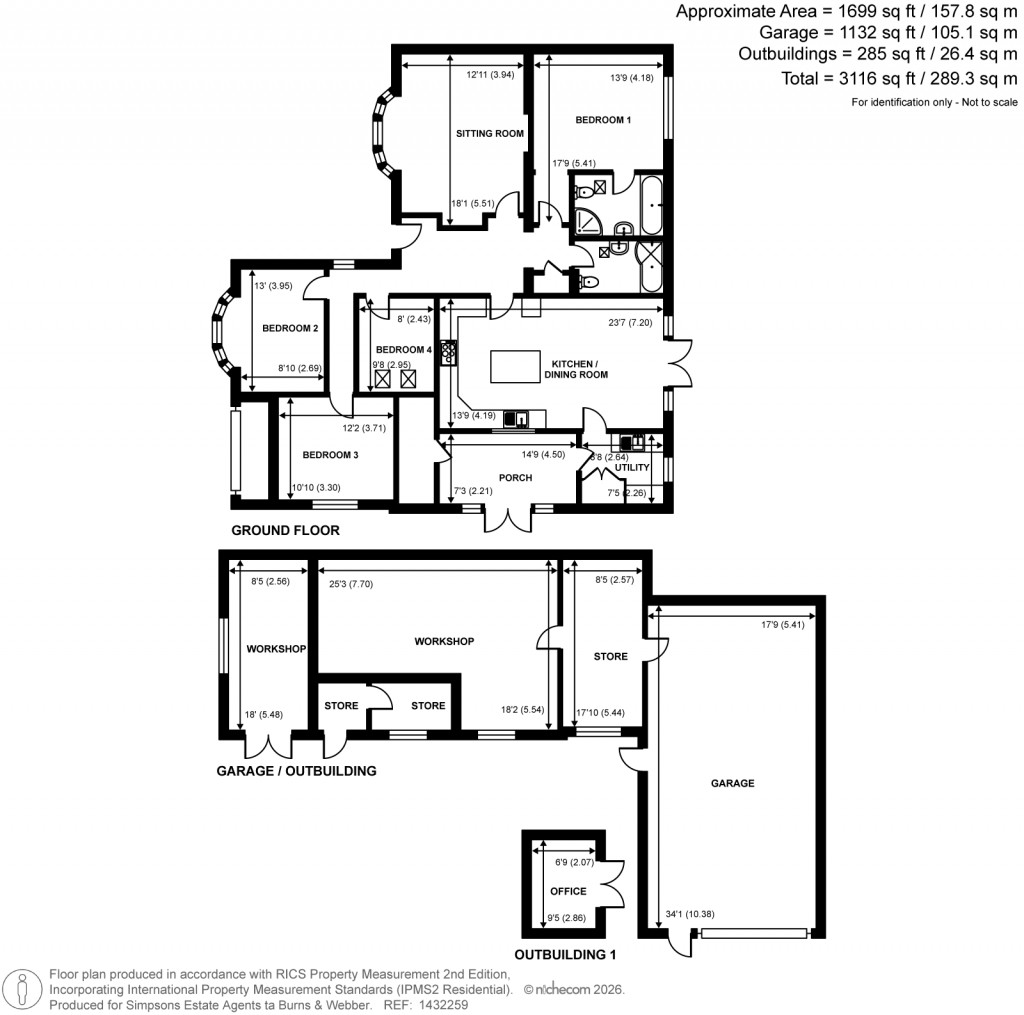 Floorplans For Runfold, Farnham, Surrey