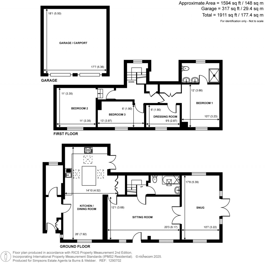 Floorplans For Binsted Road, Blacknest, Alton, GU34