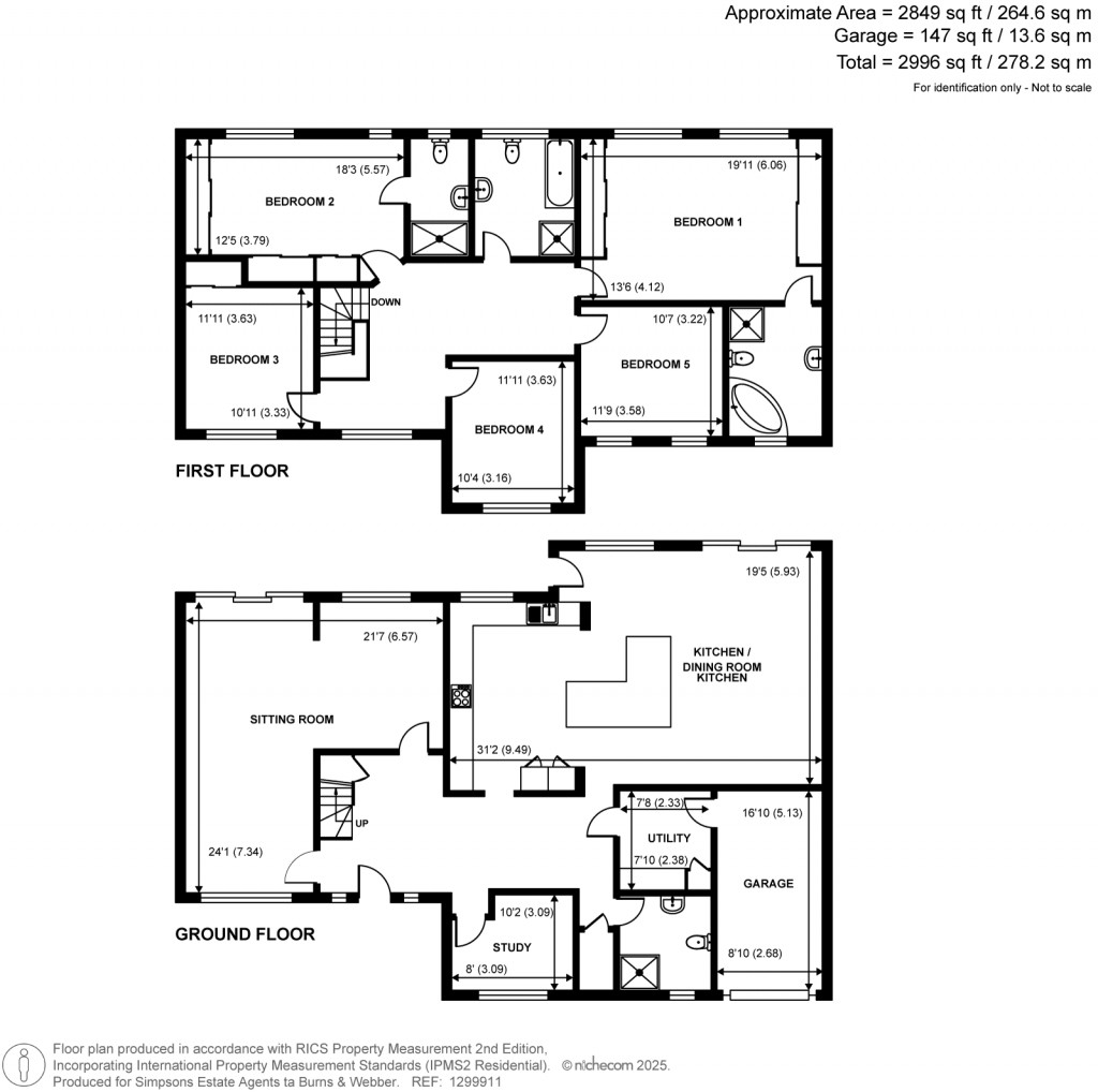 Floorplans For Swiss Close, Wrecclesham, Farnham, GU10
