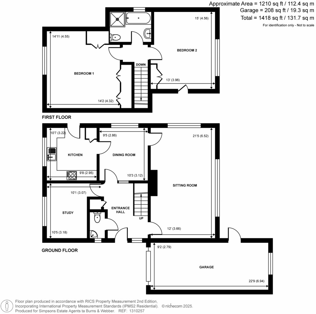 Floorplans For Beam Hollow, Farnham, Surrey