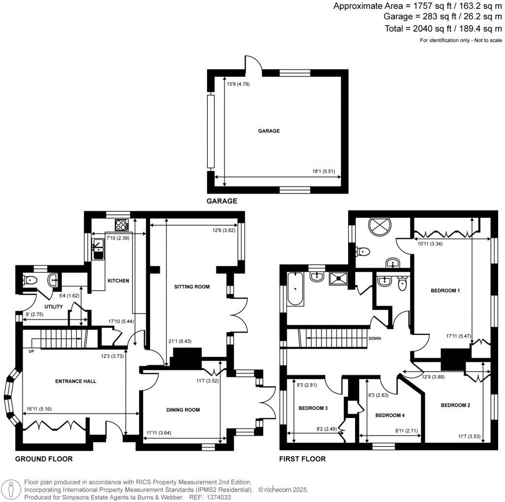Floorplans For Crondall Lane, Farnham, Surrey