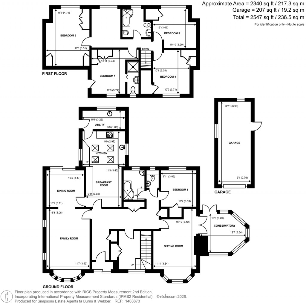 Floorplans For Little Green Lane, Farnham, Surrey