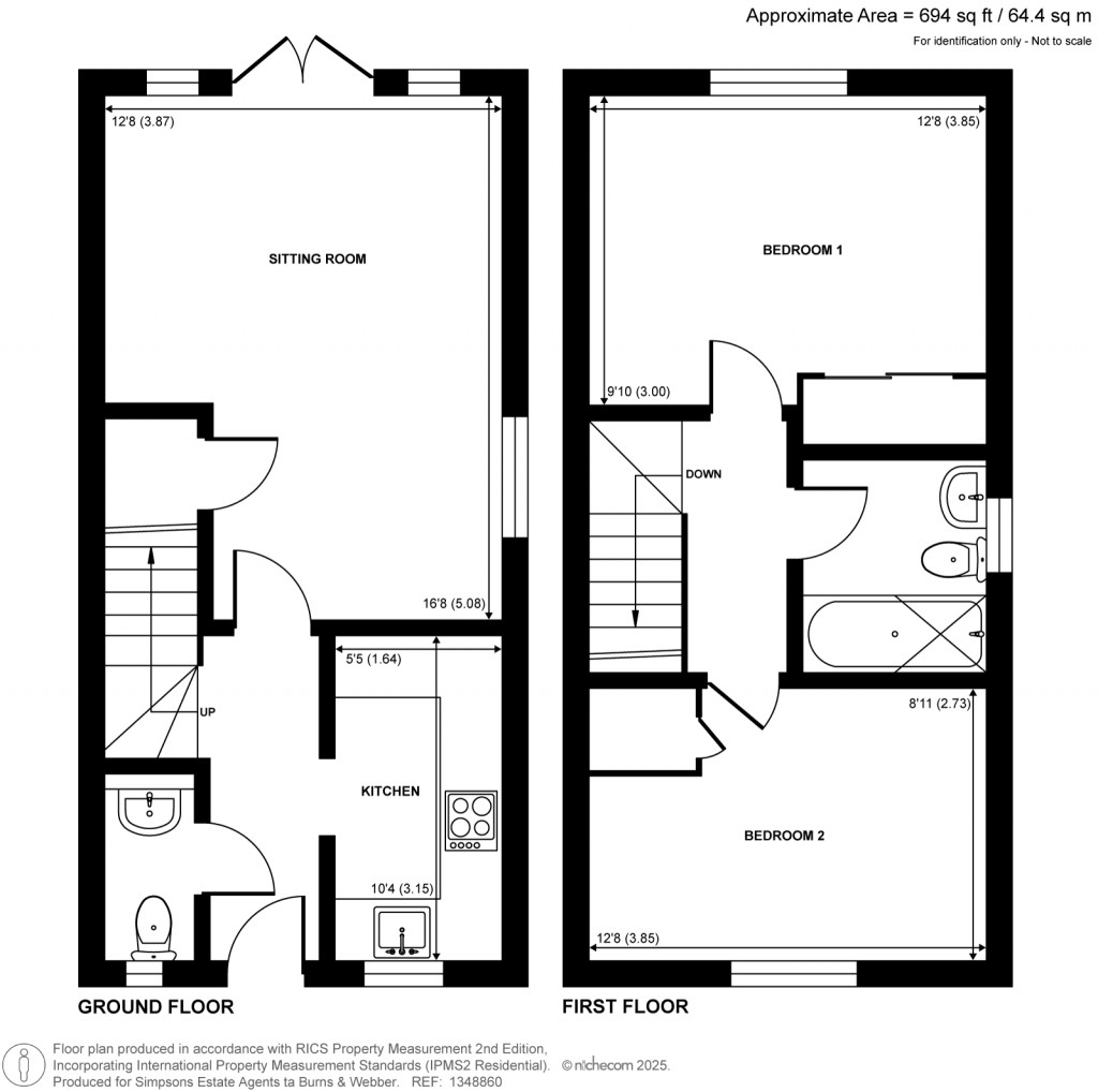 Floorplans For Cardinal Way, Farnham, Surrey