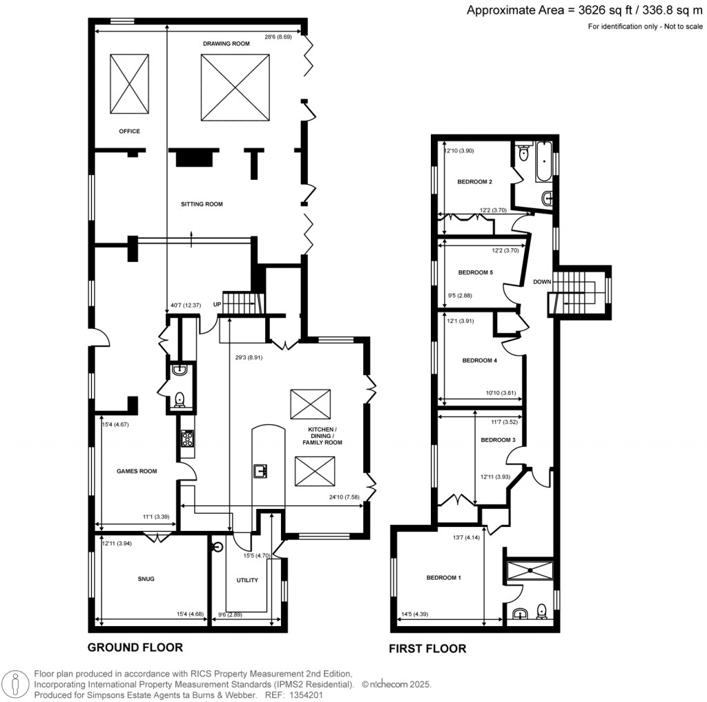 Floorplans For Compton Way, Farnham, Surrey