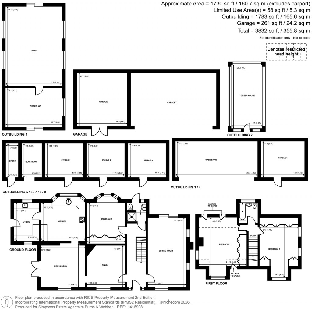 Floorplans For Rowledge, Farnham, Surrey