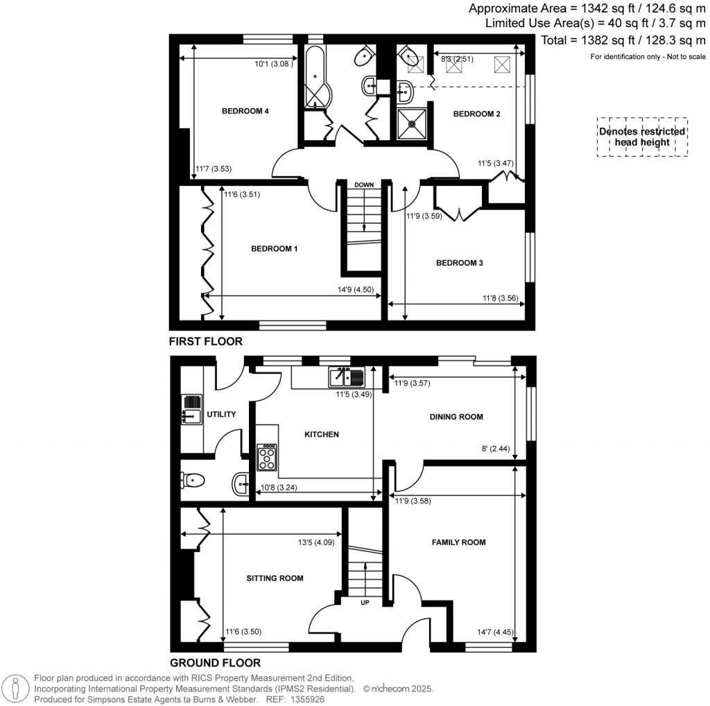 Floorplans For Middle Old Park, Farnham, Surrey