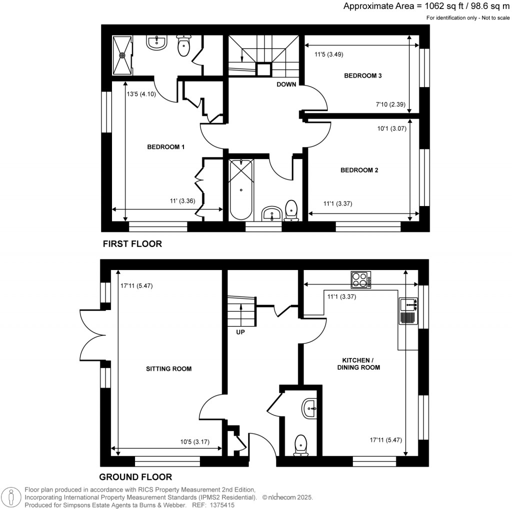 Floorplans For Keepsake Close, Farnham, Surrey