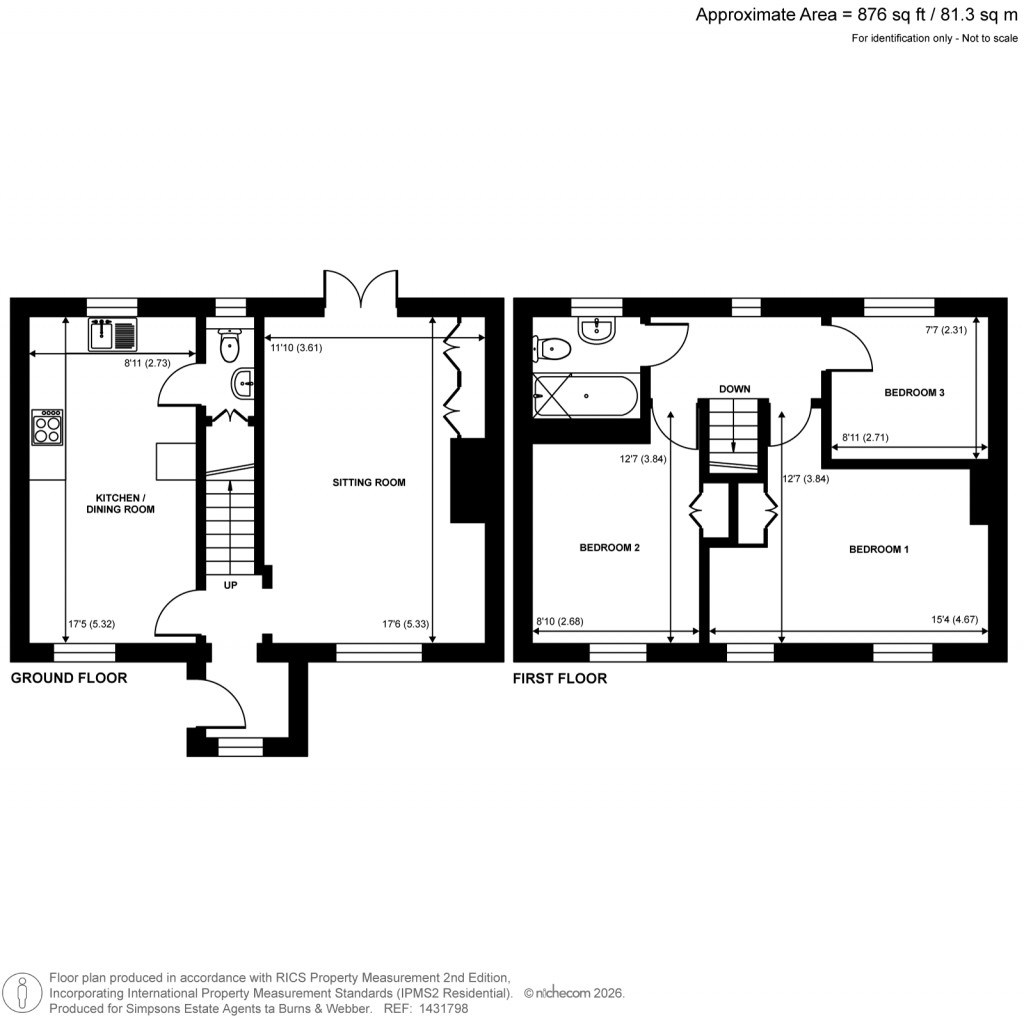Floorplans For Arthur Road, Farnham, Surrey