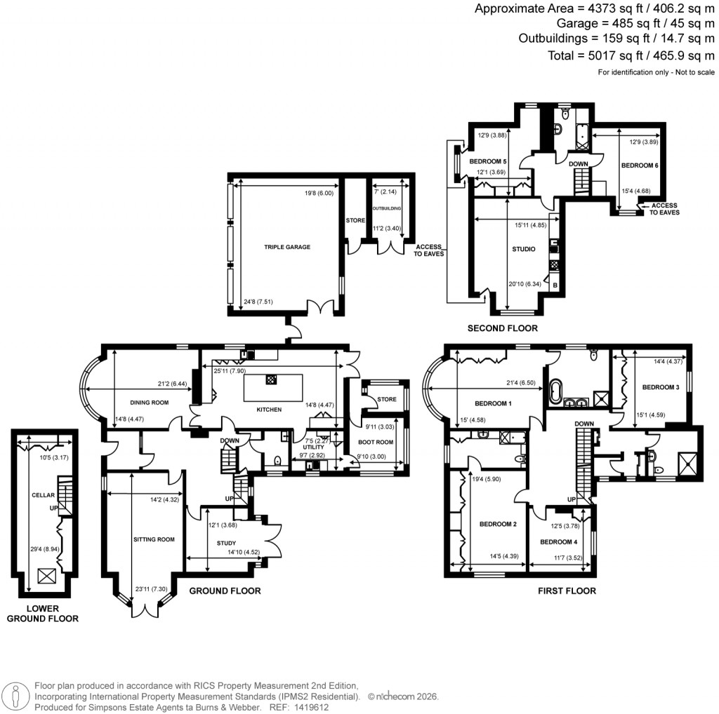 Floorplans For Tower Road, Hindhead, Surrey