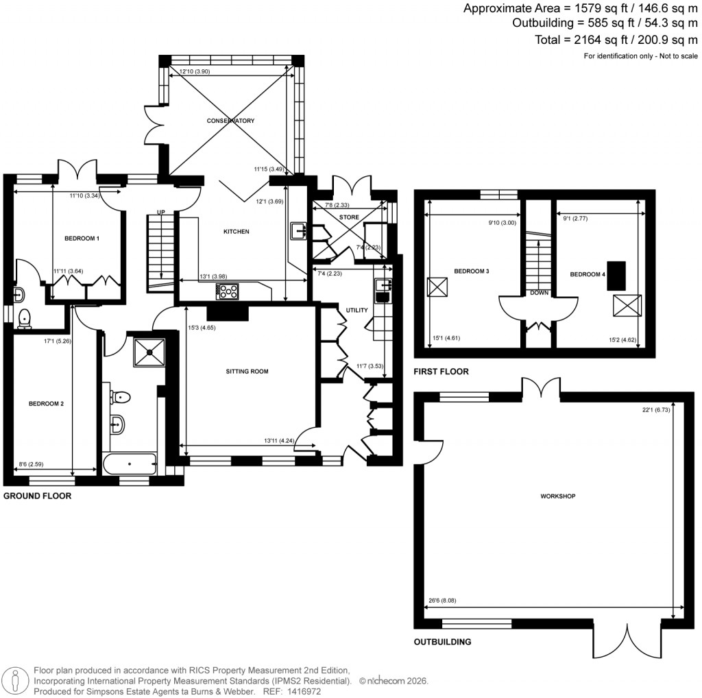 Floorplans For Folly Hill, Farnham, Surrey