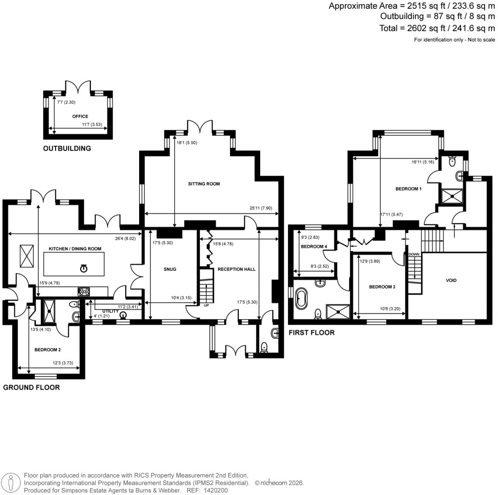 Floorplans For Rowledge, Farnham, Surrey