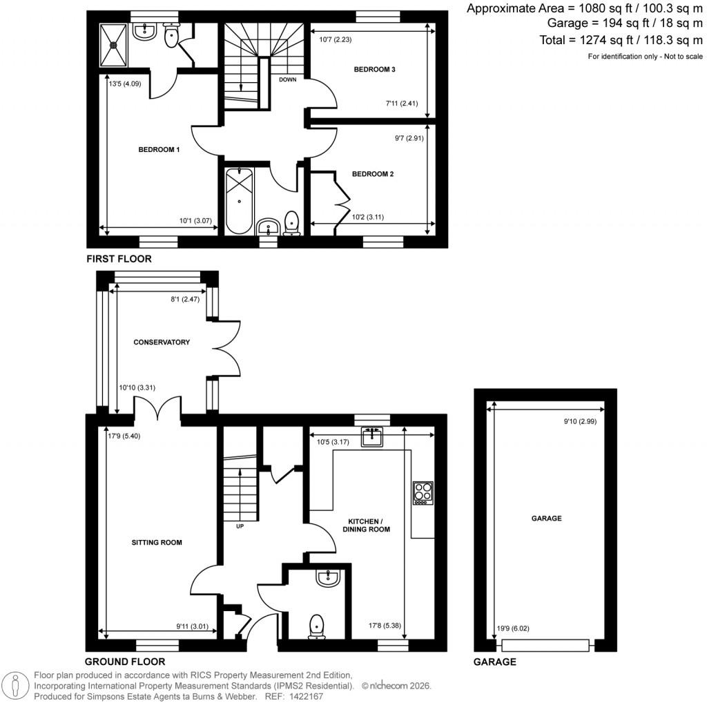 Floorplans For Melrose Close, Farnham, Surrey