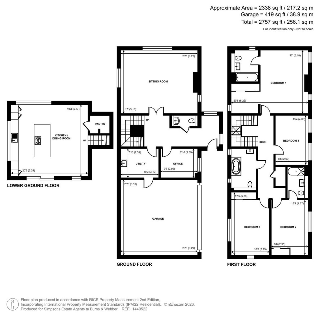 Floorplans For Honey Lane, Selborne, Hampshire