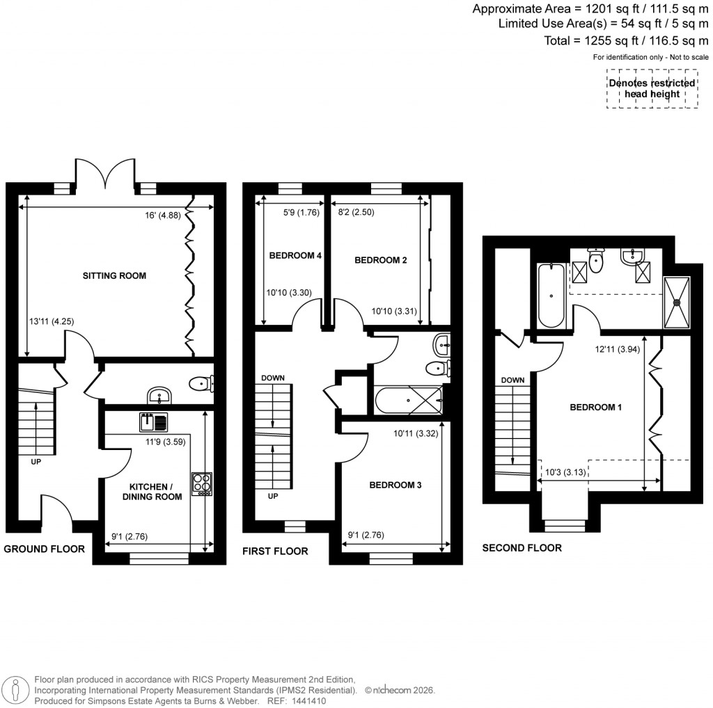 Floorplans For Ash, Aldershot, Surrey