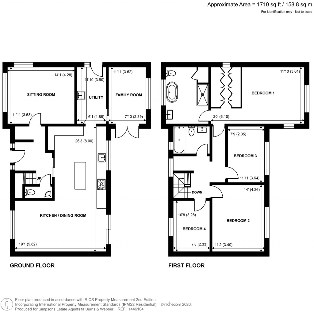 Floorplans For Rowledge, Farnham, Surrey
