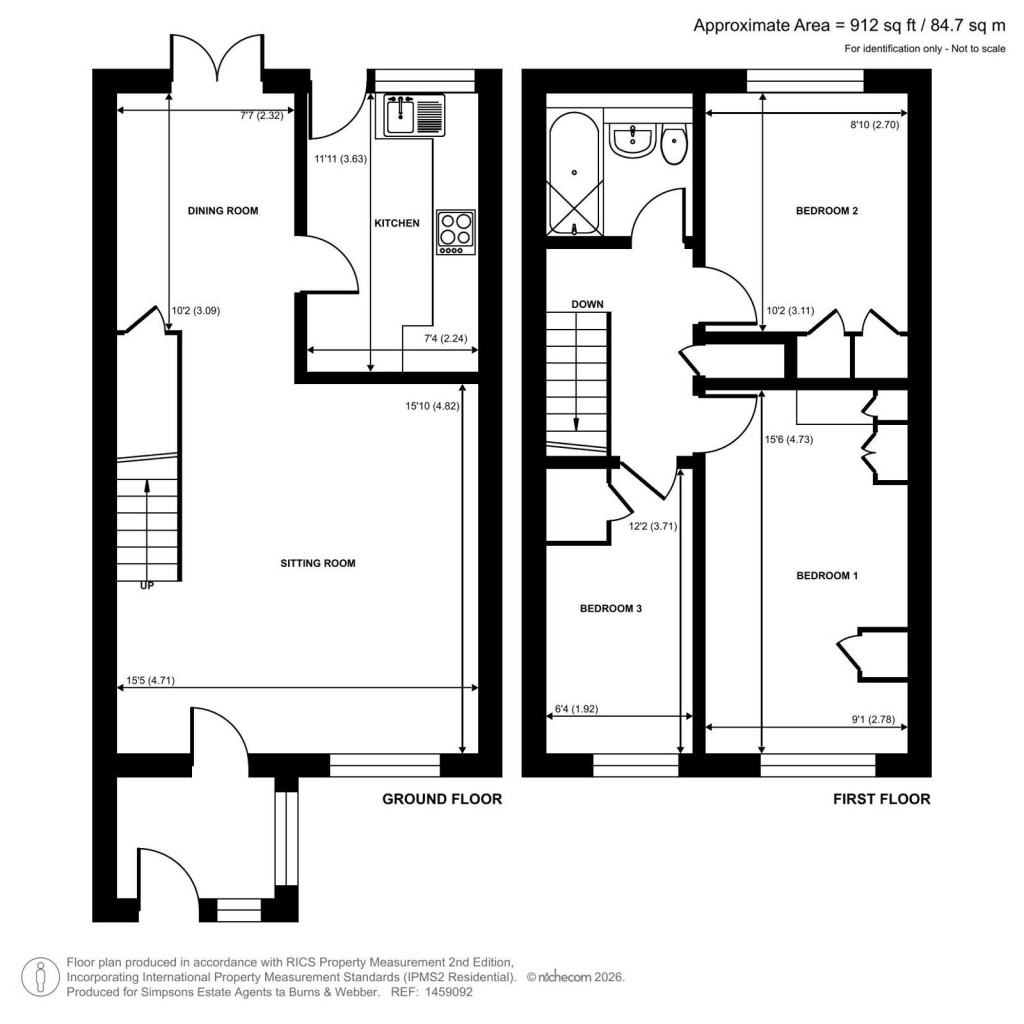 Floorplans For White Cottage Close, Farnham, Surrey