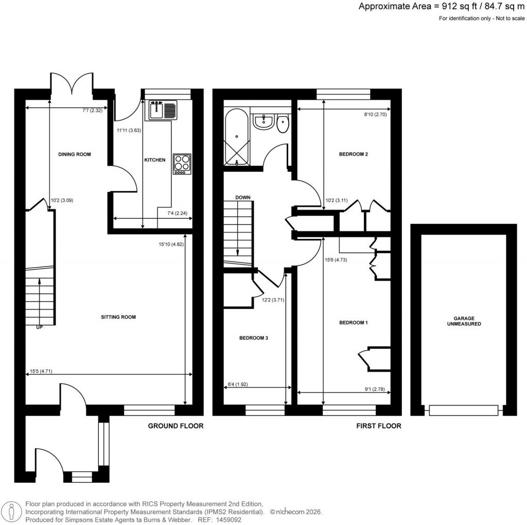Floorplans For White Cottage Close, Farnham, Surrey