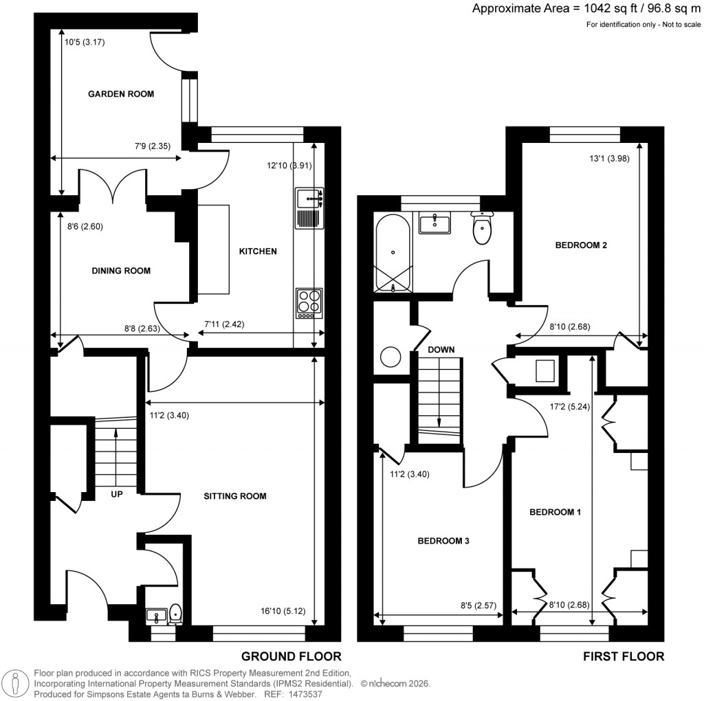 Floorplans For The Chantrys, Farnham, Surrey