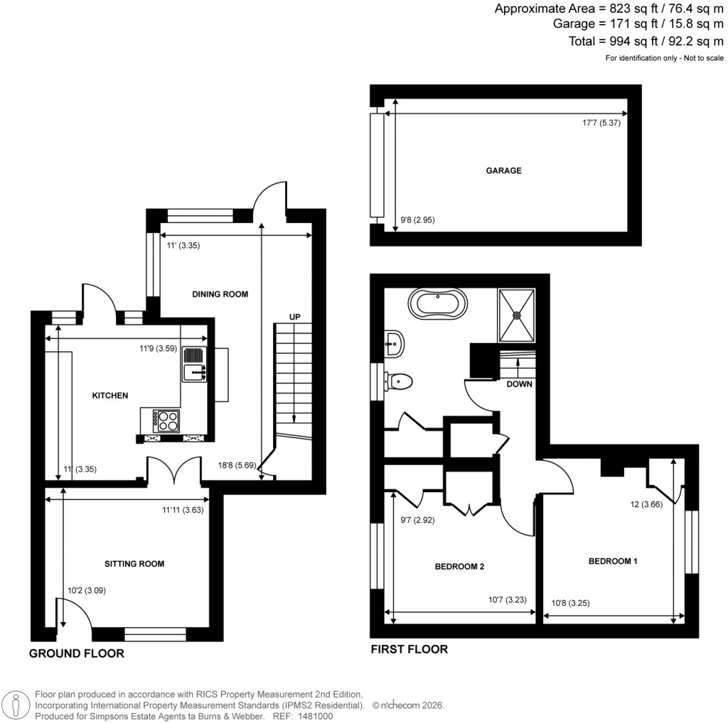 Floorplans For Moor Park Lane, Farnham, Surrey