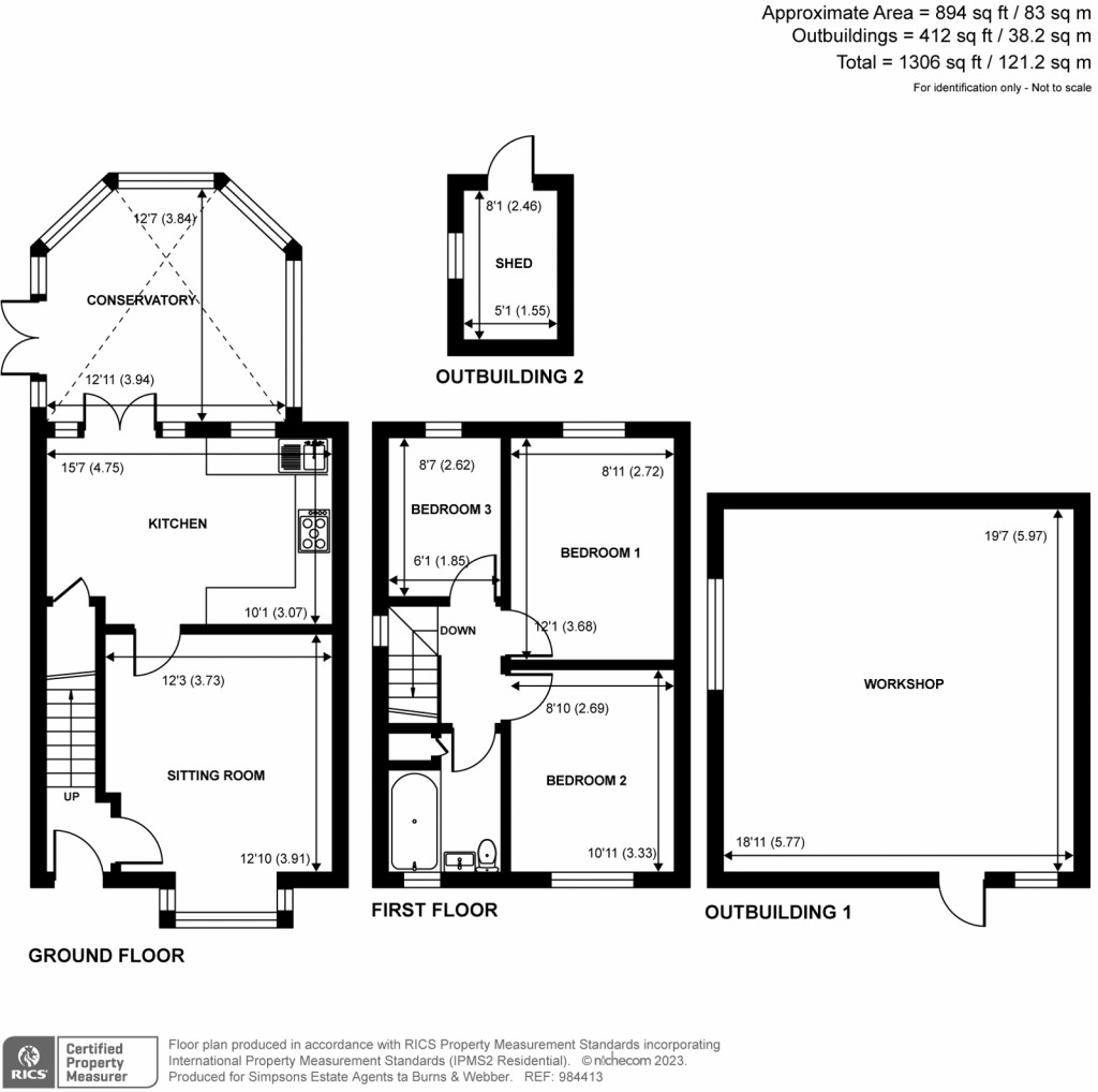 Floorplans For Furze Lane, Farncombe, Godalming, GU7