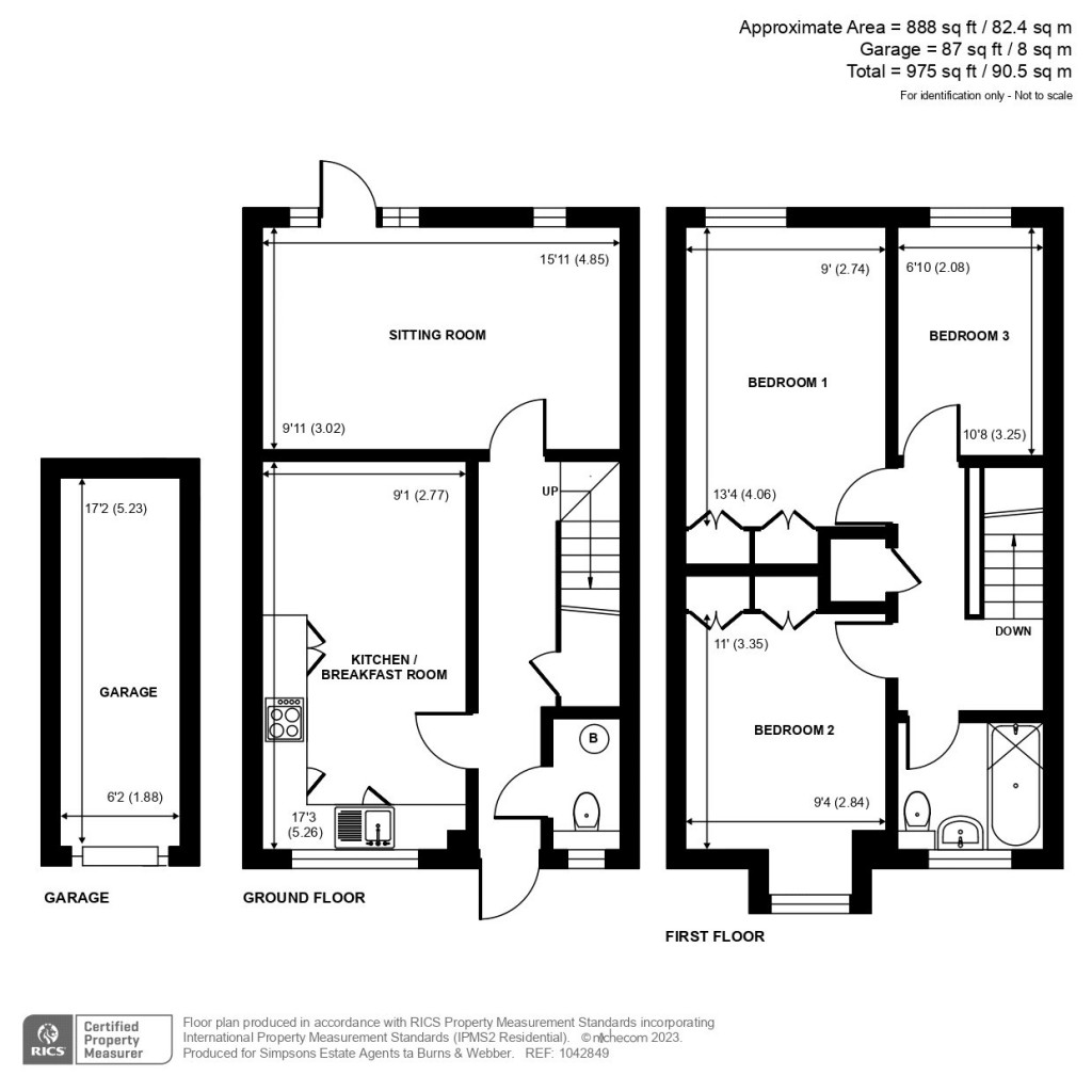 Floorplans For Phillips Close, Godalming, GU7