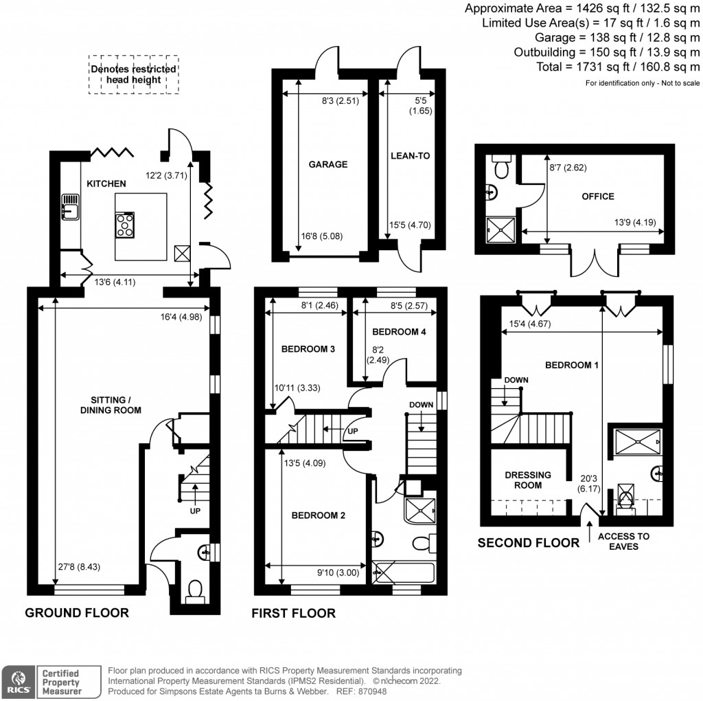Floorplans For Pinckards, Chiddingfold, GU8