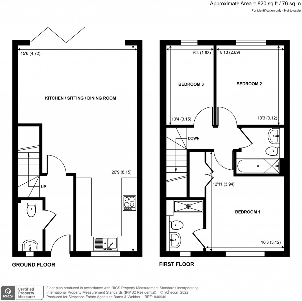 Floorplans For Grayling Close, Godalming, GU7