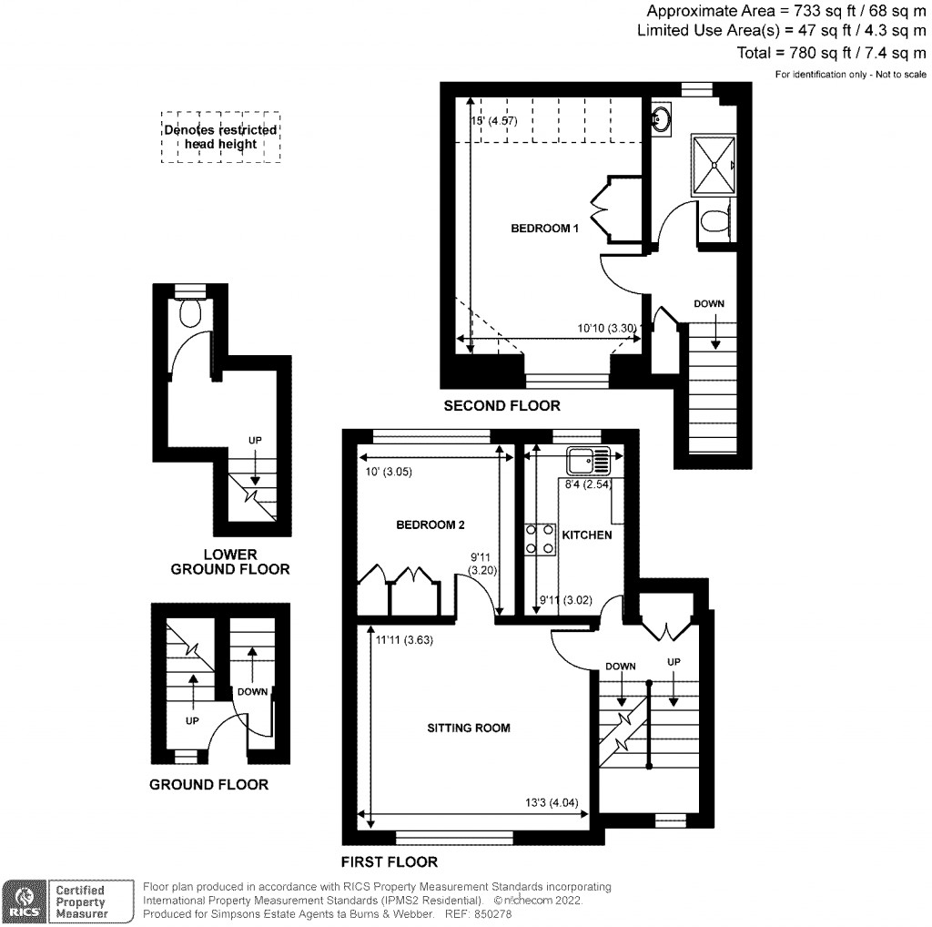 Floorplans For Pound Lane, Godalming, GU7