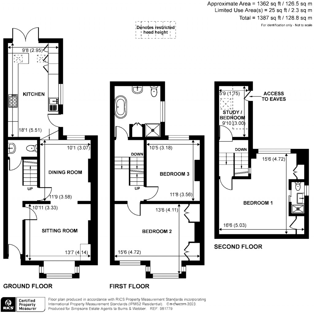 Floorplans For Croft Road, Godalming, GU7