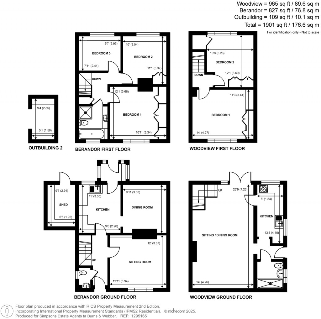 Floorplans For Clock Barn Lane, Godalming, Surrey