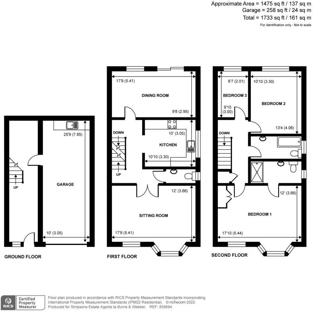 Floorplans For Grove Road, Godalming, GU7