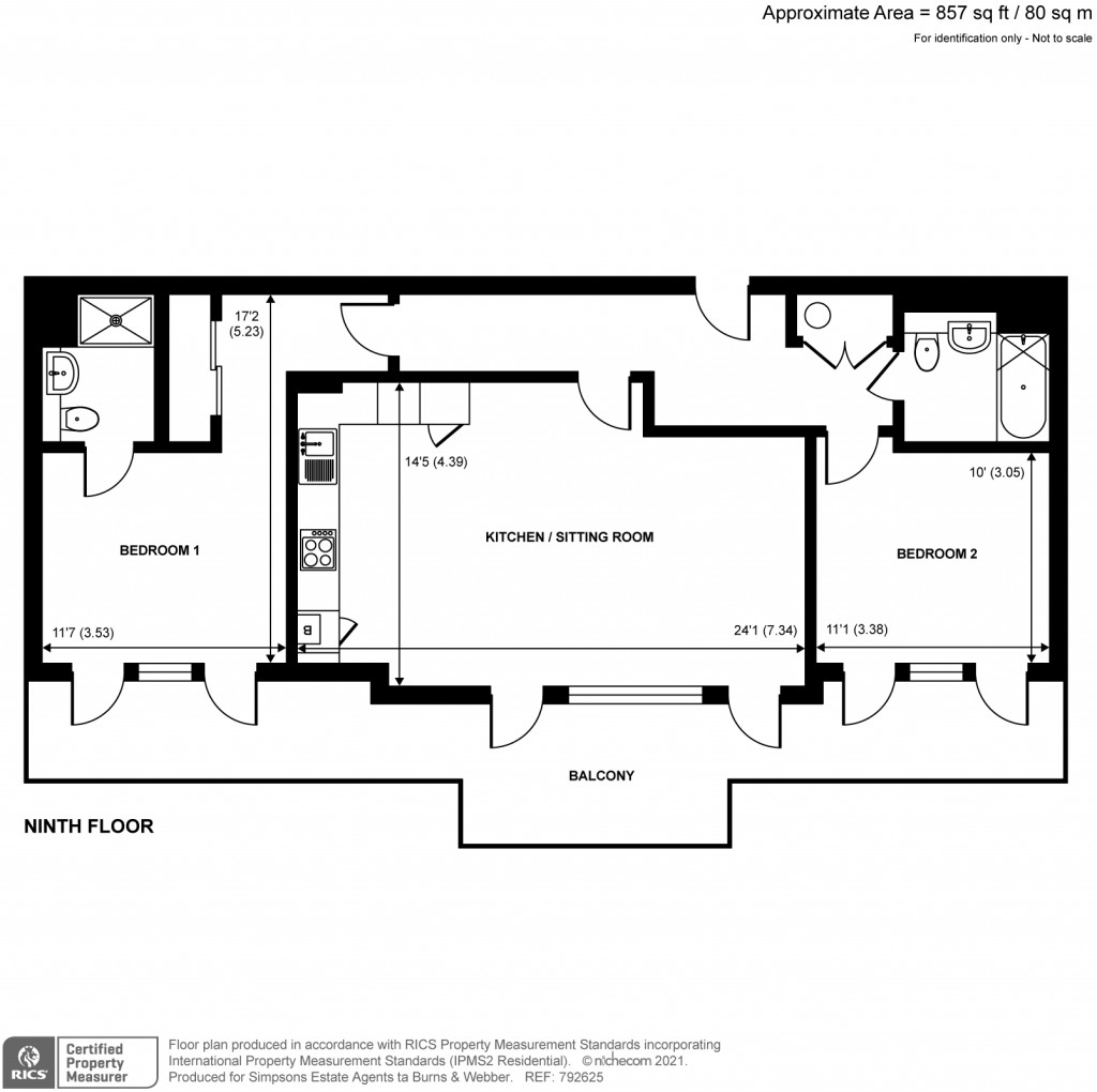 Floorplans For Edison House, Flambard Way, Godalming, GU7