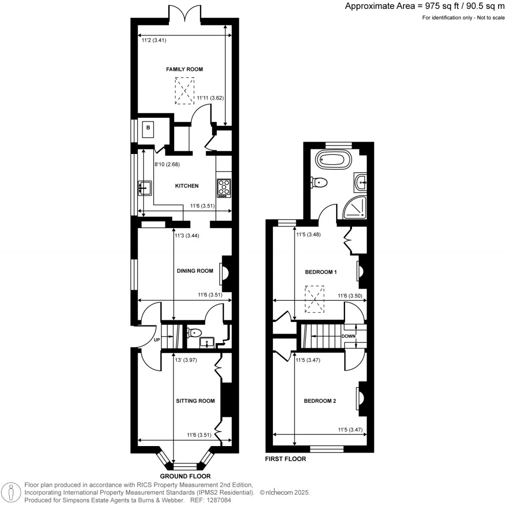 Floorplans For Hare Lane, Godalming, GU7