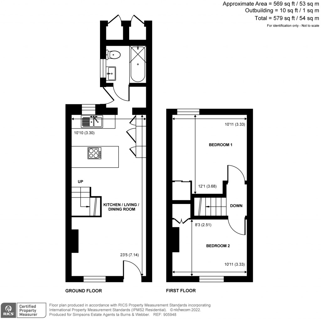 Floorplans For Catteshall Road, Godalming, GU7