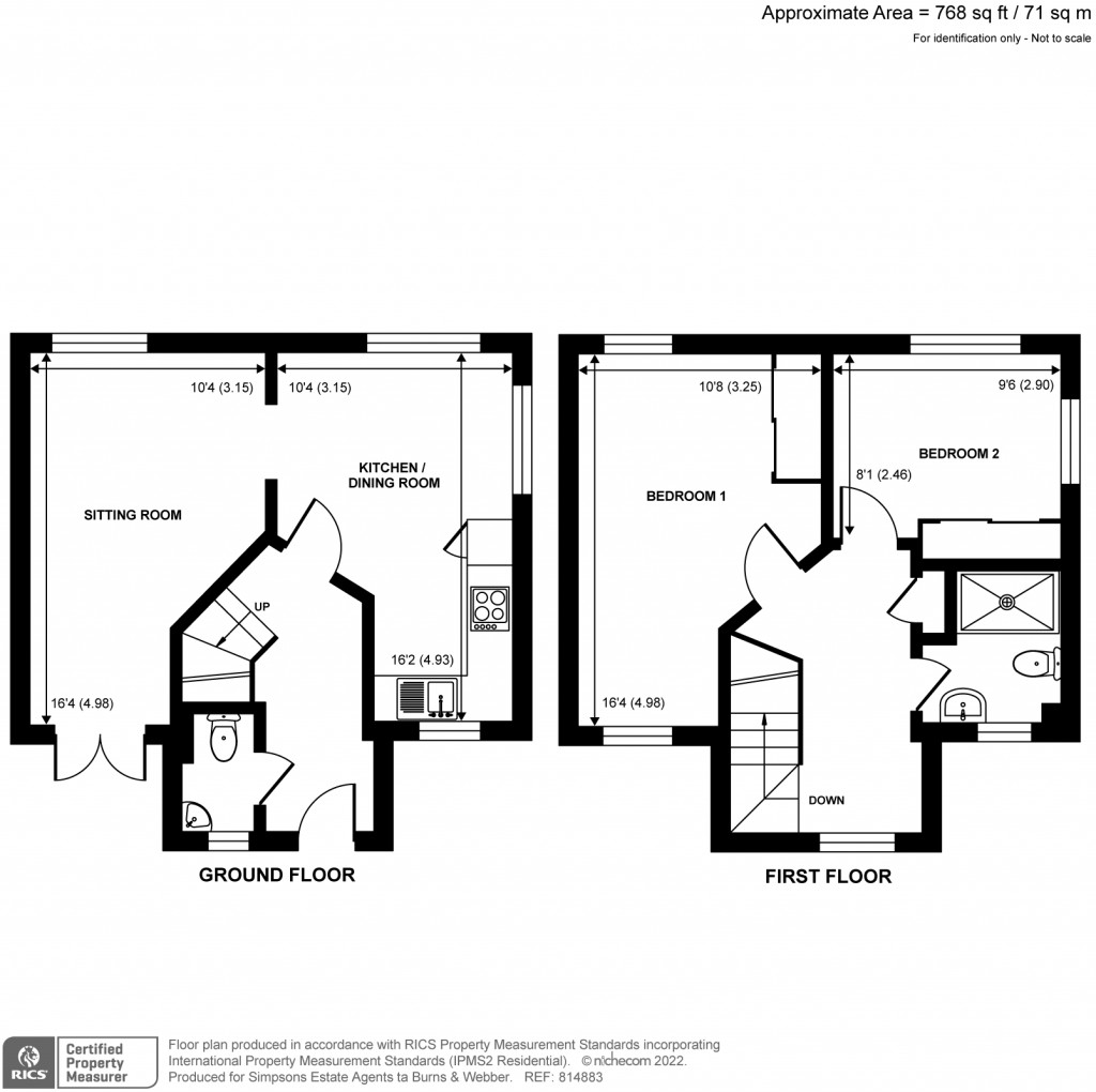 Floorplans For Pinks Mews, Church Road, Milford, GU8