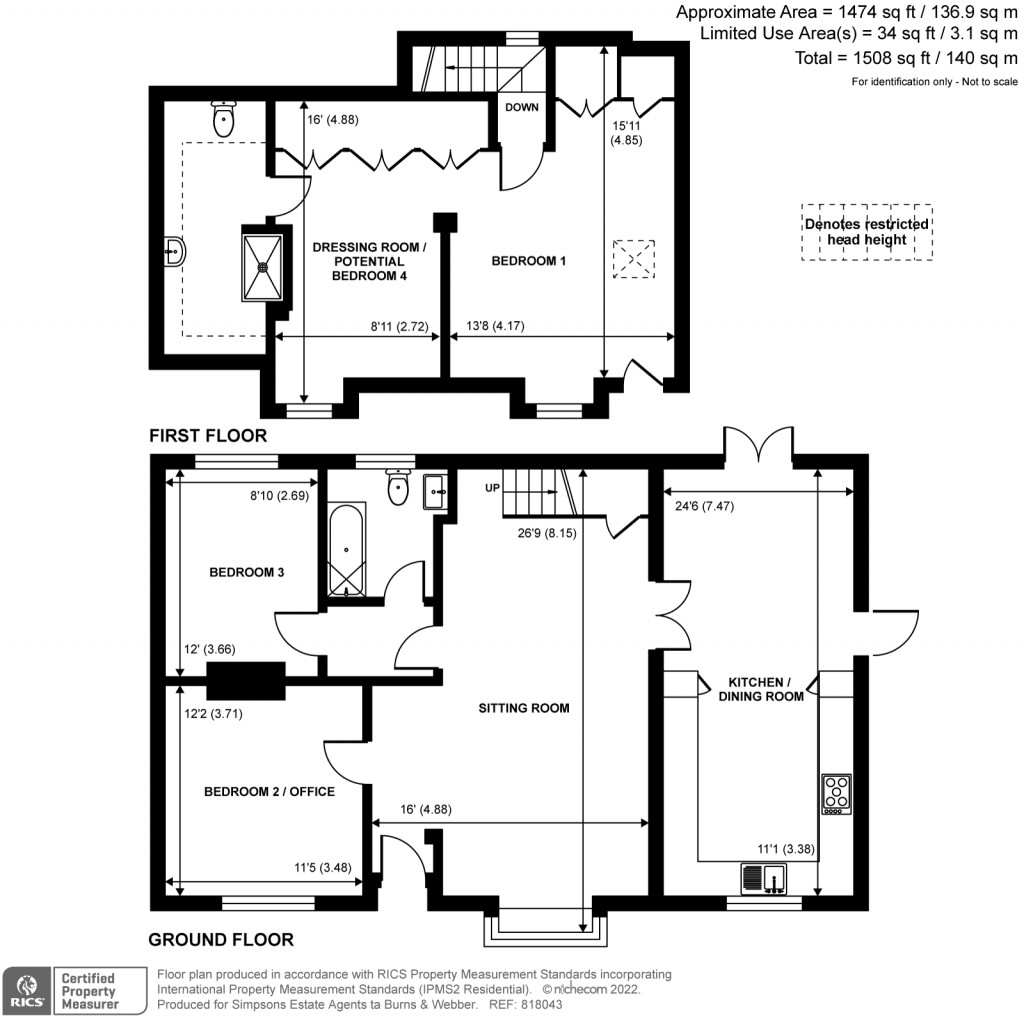 Floorplans For Portsmouth Road, Godalming, GU7