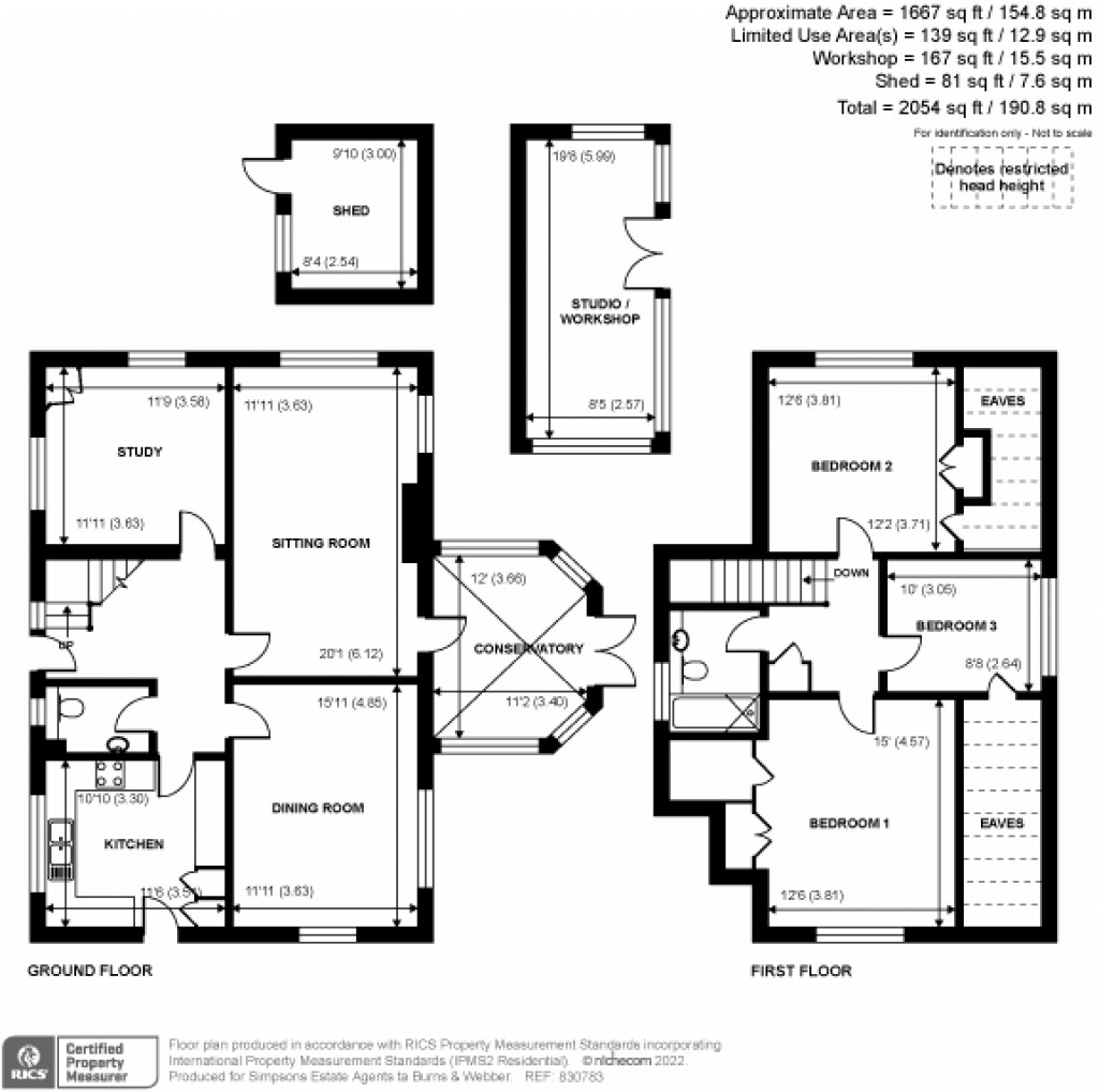 Floorplans For Gasden Copse, Witley, Godalming, GU8