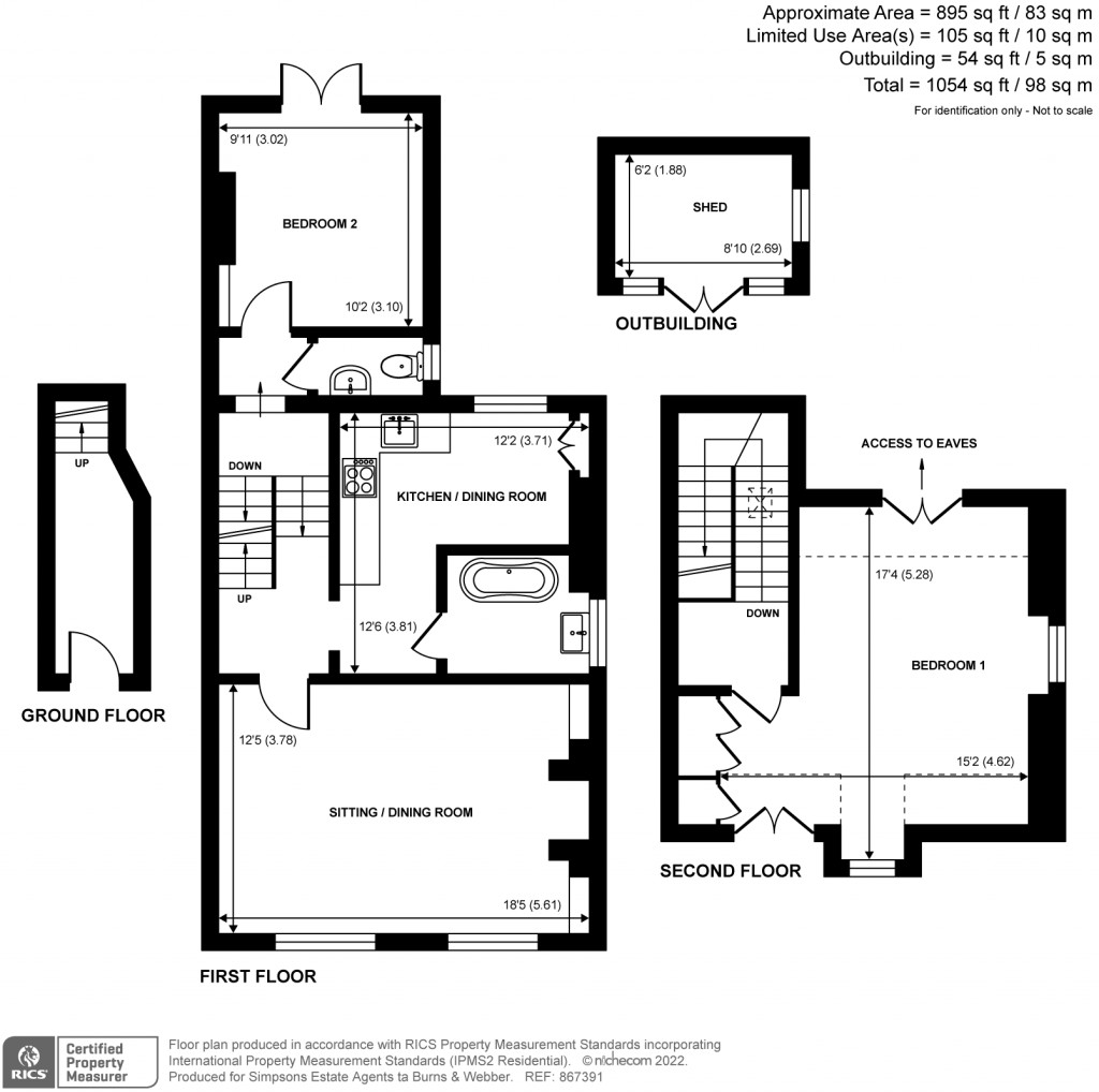 Floorplans For Croft Road, Godalming, GU7