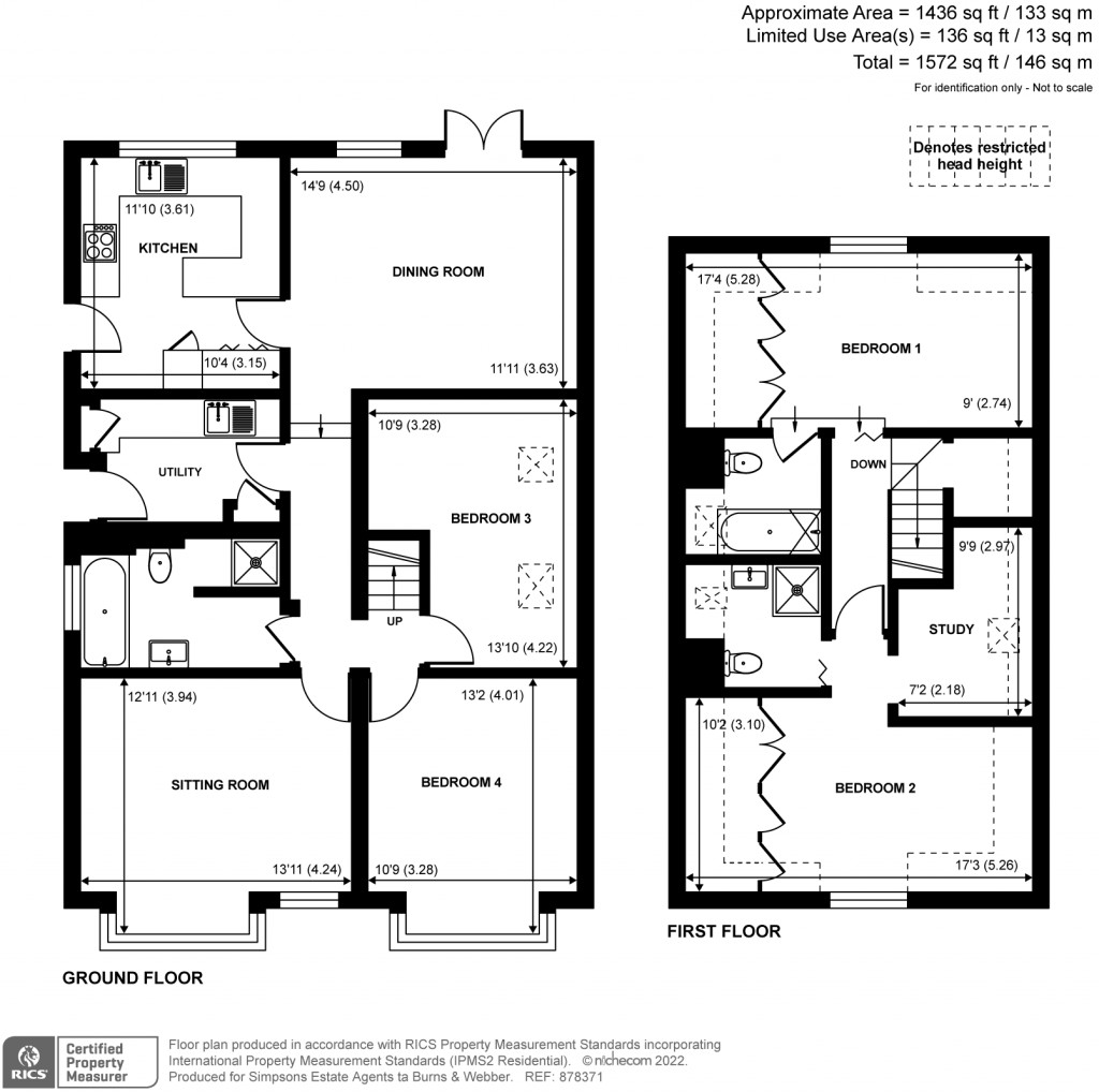 Floorplans For Furze Lane, Godalming, GU7